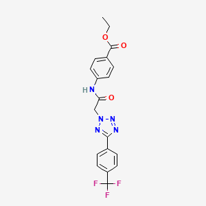 ETHYL 4-[(2-{5-[4-(TRIFLUOROMETHYL)PHENYL]-2H-1,2,3,4-TETRAAZOL-2-YL}ACETYL)AMINO]BENZOATE