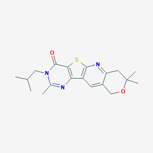 molecular formula C19H23N3O2S B432005 3-isobutyl-2,8,8-trimethyl-7,10-dihydro-8H-pyrano[3'',4'':5',6']pyrido[3',2':4,5]thieno[3,2-d]pyrimidin-4(3H)-one CAS No. 664970-94-9