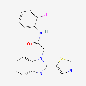 N-(2-iodophenyl)-2-[2-(1,3-thiazol-5-yl)-1H-benzimidazol-1-yl]acetamide