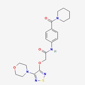 2-[(4-morpholin-4-yl-1,2,5-thiadiazol-3-yl)oxy]-N-[4-(piperidin-1-ylcarbonyl)phenyl]acetamide