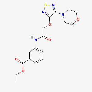 ETHYL 3-(2-{[4-(MORPHOLIN-4-YL)-1,2,5-THIADIAZOL-3-YL]OXY}ACETAMIDO)BENZOATE