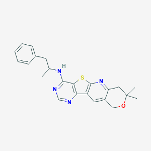 molecular formula C23H24N4OS B432009 8,8-dimethyl-N-(1-methyl-2-phenylethyl)-7,10-dihydro-8H-pyrano[3'',4'':5',6']pyrido[3',2':4,5]thieno[3,2-d]pyrimidin-4-amine CAS No. 497867-65-9