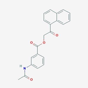 molecular formula C21H17NO4 B432010 2-(1-Naphthyl)-2-oxoethyl 3-(acetylamino)benzoate CAS No. 516469-28-6