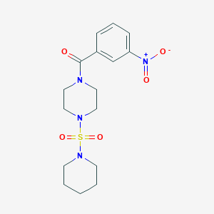 molecular formula C16H22N4O5S B4320100 1-(3-NITROBENZOYL)-4-(PIPERIDINE-1-SULFONYL)PIPERAZINE 