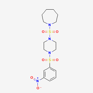 1-({4-[(3-nitrophenyl)sulfonyl]piperazin-1-yl}sulfonyl)azepane