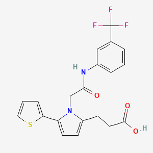 3-[1-{2-OXO-2-[3-(TRIFLUOROMETHYL)ANILINO]ETHYL}-5-(2-THIENYL)-1H-PYRROL-2-YL]PROPANOIC ACID