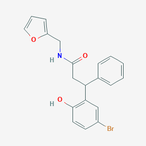 molecular formula C20H18BrNO3 B432015 3-(5-bromo-2-hydroxyphenyl)-N-(2-furylmethyl)-3-phenylpropanamide CAS No. 664971-04-4
