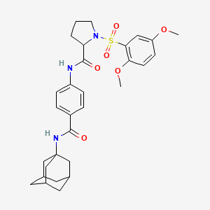 N-[4-(ADAMANTAN-1-YLCARBAMOYL)PHENYL]-1-[(2,5-DIMETHOXYPHENYL)SULFONYL]PROLINAMIDE