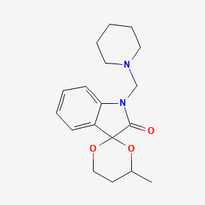 4-methyl-1'-(piperidin-1-ylmethyl)spiro[1,3-dioxane-2,3'-indol]-2'(1'H)-one