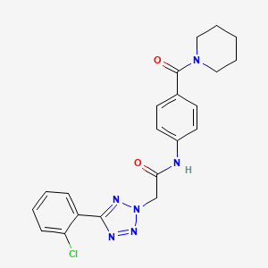 2-[5-(2-CHLOROPHENYL)-2H-1,2,3,4-TETRAZOL-2-YL]-N-[4-(PIPERIDINE-1-CARBONYL)PHENYL]ACETAMIDE