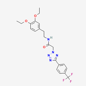 N-[2-(3,4-diethoxyphenyl)ethyl]-2-{5-[4-(trifluoromethyl)phenyl]-2H-tetrazol-2-yl}acetamide