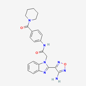 2-[2-(4-amino-1,2,5-oxadiazol-3-yl)-1H-benzimidazol-1-yl]-N-[4-(piperidin-1-ylcarbonyl)phenyl]acetamide