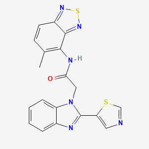 N-(5-methyl-2,1,3-benzothiadiazol-4-yl)-2-[2-(1,3-thiazol-5-yl)-1H-benzimidazol-1-yl]acetamide