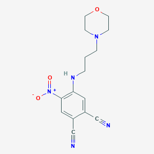 molecular formula C15H17N5O3 B4320207 4-[(3-morpholin-4-ylpropyl)amino]-5-nitrophthalonitrile 