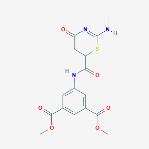 molecular formula C16H17N3O6S B432025 dimethyl 5-({[2-(methylamino)-4-oxo-5,6-dihydro-4H-1,3-thiazin-6-yl]carbonyl}amino)isophthalate CAS No. 664971-32-8