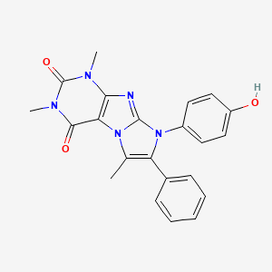 molecular formula C22H19N5O3 B4320264 8-(4-hydroxyphenyl)-1,3,6-trimethyl-7-phenyl-1H-imidazo[2,1-f]purine-2,4(3H,8H)-dione 