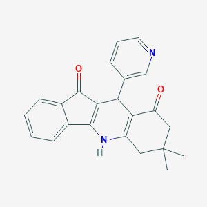 molecular formula C23H20N2O2 B432027 7,7-dimethyl-10-(3-pyridinyl)-6,7,8,10-tetrahydro-5H-indeno[1,2-b]quinoline-9,11-dione CAS No. 577988-38-6