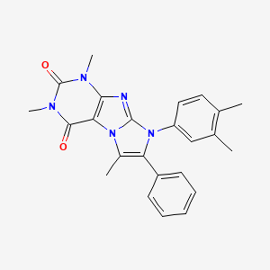 8-(3,4-DIMETHYLPHENYL)-1,3,6-TRIMETHYL-7-PHENYL-1H,2H,3H,4H,8H-IMIDAZO[1,2-G]PURINE-2,4-DIONE