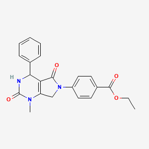 ethyl 4-(1-methyl-2,5-dioxo-4-phenyl-1,2,3,4,5,7-hexahydro-6H-pyrrolo[3,4-d]pyrimidin-6-yl)benzoate