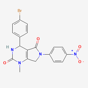 4-(4-bromophenyl)-1-methyl-6-(4-nitrophenyl)-3,4,6,7-tetrahydro-1H-pyrrolo[3,4-d]pyrimidine-2,5-dione