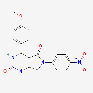 4-(4-METHOXYPHENYL)-1-METHYL-6-(4-NITROPHENYL)-1H,2H,3H,4H,5H,6H,7H-PYRROLO[3,4-D]PYRIMIDINE-2,5-DIONE