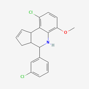 molecular formula C19H17Cl2NO B4320342 9-chloro-4-(3-chlorophenyl)-6-methoxy-3a,4,5,9b-tetrahydro-3H-cyclopenta[c]quinoline 