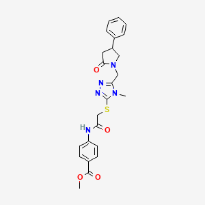 METHYL 4-[2-({4-METHYL-5-[(2-OXO-4-PHENYLPYRROLIDIN-1-YL)METHYL]-4H-1,2,4-TRIAZOL-3-YL}SULFANYL)ACETAMIDO]BENZOATE