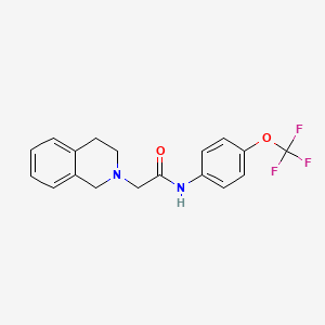 2-(3,4-dihydroisoquinolin-2(1H)-yl)-N-[4-(trifluoromethoxy)phenyl]acetamide