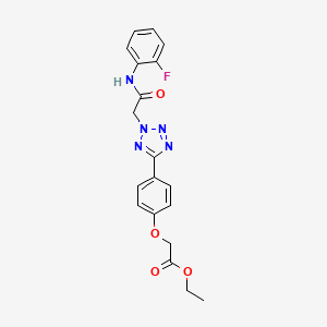 ethyl [4-(2-{2-[(2-fluorophenyl)amino]-2-oxoethyl}-2H-tetrazol-5-yl)phenoxy]acetate