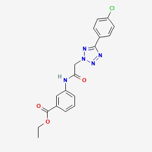 ETHYL 3-{2-[5-(4-CHLOROPHENYL)-2H-1,2,3,4-TETRAZOL-2-YL]ACETAMIDO}BENZOATE