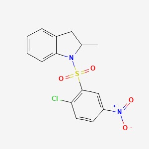 1-[(2-chloro-5-nitrophenyl)sulfonyl]-2-methyl-2,3-dihydro-1H-indole