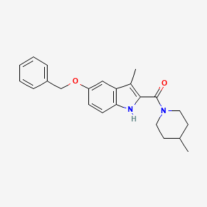 5-(benzyloxy)-3-methyl-2-[(4-methylpiperidin-1-yl)carbonyl]-1H-indole