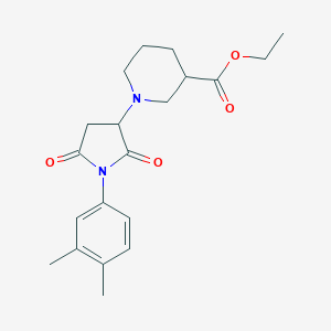 molecular formula C20H26N2O4 B432044 Ethyl 1-[1-(3,4-dimethylphenyl)-2,5-dioxo-3-pyrrolidinyl]-3-piperidinecarboxylate CAS No. 644959-82-0