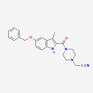 (4-{[5-(benzyloxy)-3-methyl-1H-indol-2-yl]carbonyl}piperazin-1-yl)acetonitrile