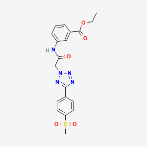 ETHYL 3-{2-[5-(4-METHANESULFONYLPHENYL)-2H-1,2,3,4-TETRAZOL-2-YL]ACETAMIDO}BENZOATE