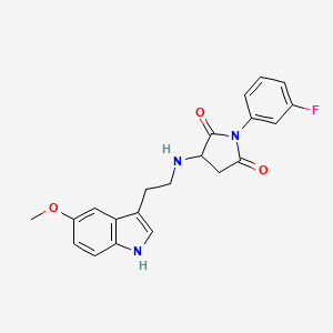 1-(3-fluorophenyl)-3-{[2-(5-methoxy-1H-indol-3-yl)ethyl]amino}pyrrolidine-2,5-dione