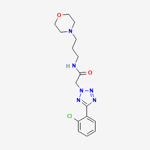 molecular formula C16H21ClN6O2 B4320468 2-[5-(2-chlorophenyl)-2H-tetrazol-2-yl]-N-(3-morpholin-4-ylpropyl)acetamide 