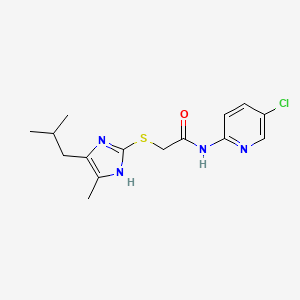 N-(5-chloropyridin-2-yl)-2-[(5-isobutyl-4-methyl-1H-imidazol-2-yl)thio]acetamide