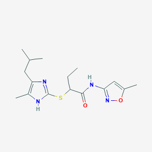 2-[(5-isobutyl-4-methyl-1H-imidazol-2-yl)thio]-N-(5-methylisoxazol-3-yl)butanamide