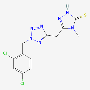 5-{[2-(2,4-DICHLOROBENZYL)-2H-1,2,3,4-TETRAAZOL-5-YL]METHYL}-4-METHYL-4H-1,2,4-TRIAZOL-3-YLHYDROSULFIDE