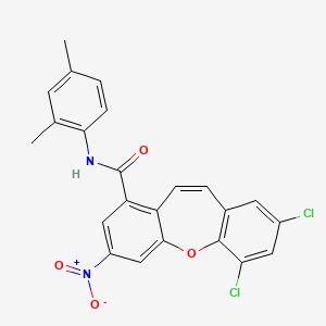 6,8-dichloro-N-(2,4-dimethylphenyl)-3-nitrodibenzo[b,f]oxepine-1-carboxamide