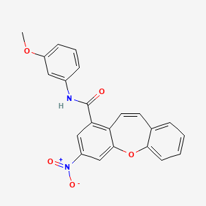 molecular formula C22H16N2O5 B4320508 N-(3-methoxyphenyl)-3-nitrodibenzo[b,f]oxepine-1-carboxamide 