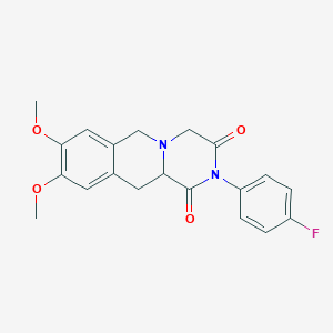 2-(4-fluorophenyl)-8,9-dimethoxy-11,11a-dihydro-2H-pyrazino[1,2-b]isoquinoline-1,3(4H,6H)-dione