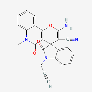 2'-amino-6'-methyl-2,5'-dioxo-1-prop-2-yn-1-yl-1,2,5',6'-tetrahydrospiro[indole-3,4'-pyrano[3,2-c]quinoline]-3'-carbonitrile