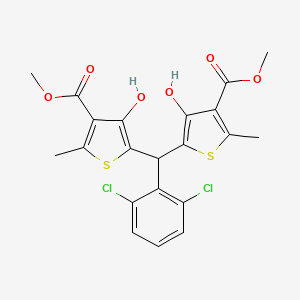 METHYL 5-{(2,6-DICHLOROPHENYL)[3-HYDROXY-4-(METHOXYCARBONYL)-5-METHYL-2-THIENYL]METHYL}-4-HYDROXY-2-METHYL-3-THIOPHENECARBOXYLATE