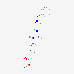 molecular formula C21H25N3O2S B432070 Methyl (4-{[(4-benzylpiperazin-1-yl)carbonothioyl]amino}phenyl)acetate CAS No. 516458-45-0