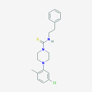 molecular formula C20H24ClN3S B432071 4-(5-chloro-2-methylphenyl)-N-(2-phenylethyl)-1-piperazinecarbothioamide CAS No. 664971-74-8