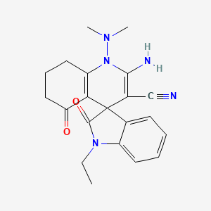 2'-amino-1'-(dimethylamino)-1-ethyl-2,5'-dioxo-1,2,5',6',7',8'-hexahydro-1'H-spiro[indole-3,4'-quinoline]-3'-carbonitrile