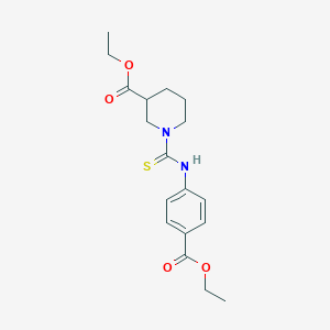 molecular formula C18H24N2O4S B432080 Ethyl 1-{[4-(ethoxycarbonyl)phenyl]carbamothioyl}piperidine-3-carboxylate CAS No. 479387-67-2