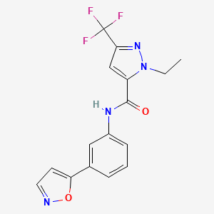 1-ethyl-N-(3-isoxazol-5-ylphenyl)-3-(trifluoromethyl)-1H-pyrazole-5-carboxamide